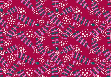 Soyut çiçek dalları dikişsiz çizgi film karalamaları kıyafet baskısı, ambalaj kağıdı, çocuk defterleri, aksesuarlar ve kumaşlar için desenler bırakır. Yüksek kaliteli illüstrasyon