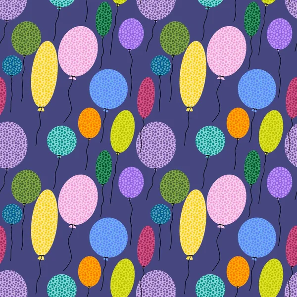Birthday seamless bubble balloons pattern for festive wrapping paper and notebooks and kids accessories and fabrics fabrics. High quality illustration