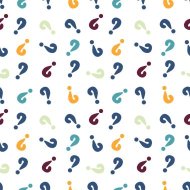 Back to school seamless question marks pattern for kids clothes print and accessories and notebooks and wrapping paper and fabrics. High quality illustration