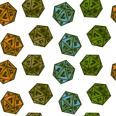 Game dice seamless geometric numbers kids and gamers pattern for clothes print and wrapping paper and accessories and notebooks and fabrics. High quality illustration