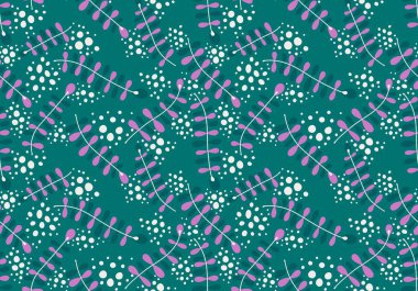 Soyut çiçek dalları dikişsiz çizgi film karalamaları kıyafet baskısı, ambalaj kağıdı, çocuk defterleri, aksesuarlar ve kumaşlar için desenler bırakır. Yüksek kaliteli illüstrasyon