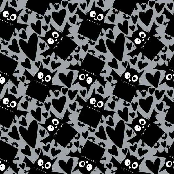 Cartoon Halloween seamless cats vampire with wings pattern for kids accessories and festive wrapping paper and notebooks and fabrics and linens. High quality illustration