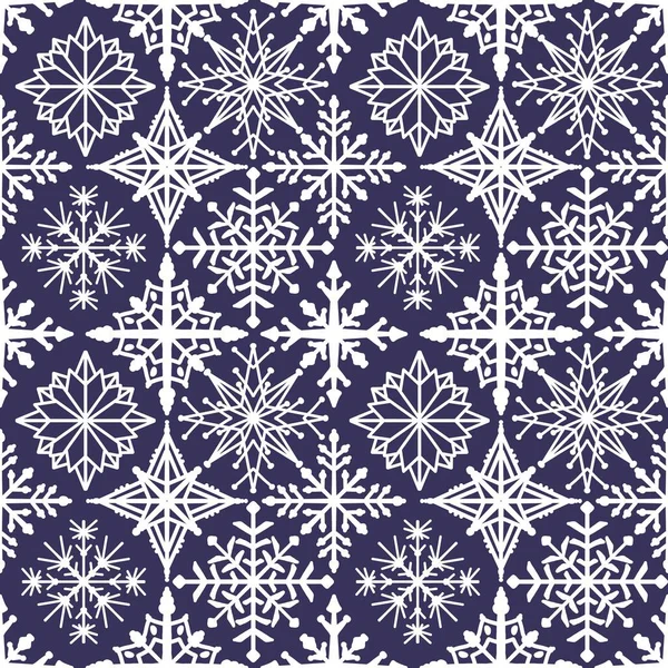 Winter Seamless Snowflakes Stripes Pattern Fabrics Wrapping Paper Clothes Print — Stockfoto