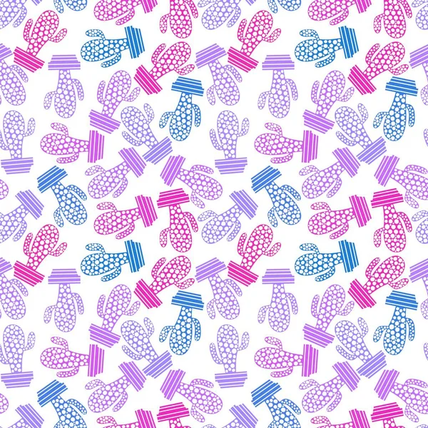 Summer Cartoon Seamless Cactus Floral Pattern Clothes Print Kids Accessories — Fotografia de Stock