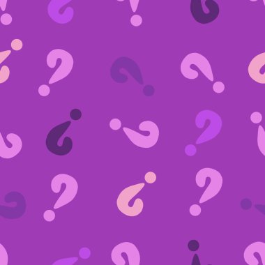 Back to school seamless question marks pattern for kids clothes print and accessories and notebooks and wrapping paper and fabrics. High quality illustration