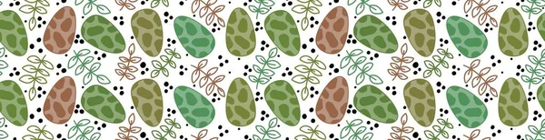 Easter Dinosaur Eggs Seamless Cartoon Ribbons Floral Pattern Wrapping Paper — Stock Photo, Image