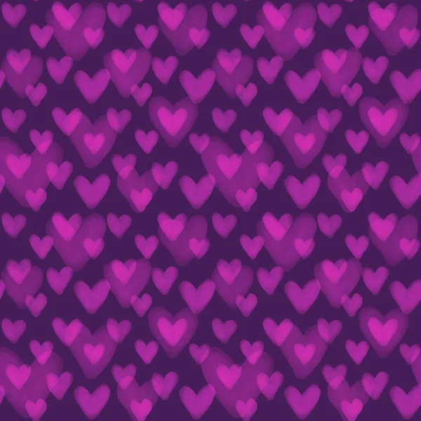 Watercolor valentines seamless hearts pattern for fabrics and textiles and packaging and wrapping paper and clothes print and kids accessories and notebooks. High quality illustration