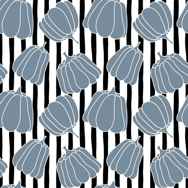 Güz çizgi filmi çizgisi. Kıyafet baskısı, ambalaj kağıdı, not defteri, çocuk aksesuarları ve kumaşları için kusursuz balkabağı deseni. Yüksek kaliteli illüstrasyon