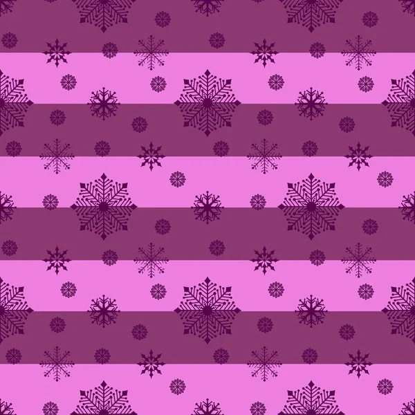 Winter Seamless Snowflakes Stripes Pattern Fabrics Wrapping Paper Clothes Print — Foto Stock