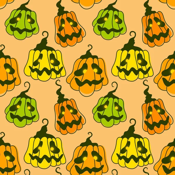 Halloween Seamless Pumpkins Witch Hat Ghost Pattern Fabrics Wrapping Paper — Foto de Stock