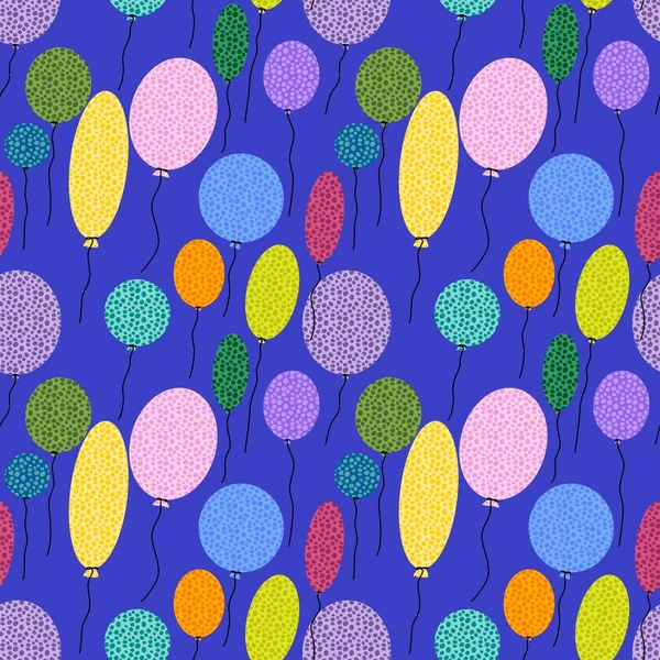 Birthday seamless bubble balloons pattern for festive wrapping paper and notebooks and kids accessories and fabrics fabrics. High quality illustration