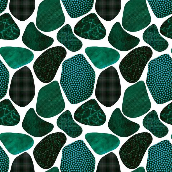 Sea Stone Seamless Abstract Polka Dots Pattern Fabrics Clothes Print — Stock fotografie