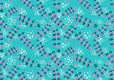 Soyut çiçek dalları dikişsiz çizgi film karalamaları kıyafet baskısı, ambalaj kağıdı, çocuk defterleri, aksesuarlar ve kumaşlar için desenler bırakır. Yüksek kaliteli illüstrasyon