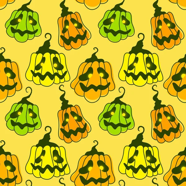 Halloween Seamless Pumpkins Witch Hat Ghost Pattern Fabrics Wrapping Paper — 스톡 사진