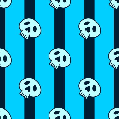 Cartoon Halloween seamless stripes and sculls pattern for wrapping paper and kids accessories and notebooks and fabrics and clothes print. High quality illustration
