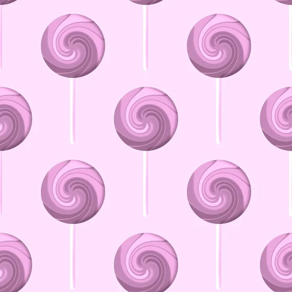 Sugar Cartoon Color Lollipop Seamless Kids Pattern Wrapping Paper Fabrics — Foto de Stock