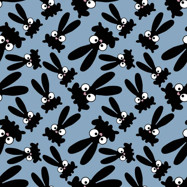 Easter cartoon rabbit seamless pattern for kids accessories and school notebooks and clothes print and fabrics and textiles and packaging and wrapping paper