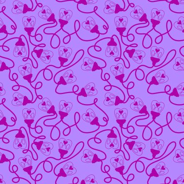 Winter festive illumination seamless light heart bulbs pattern for Christmas wrapping paper and valentines clothes print and kids accessories and study notebooks and fabrics. High quality illustration