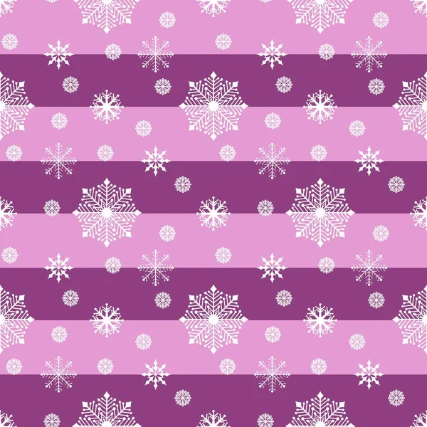Winter Naadloze Sneeuwvlokken Strepen Patroon Voor Stoffen Inpakpapier Kleding Print — Stockfoto