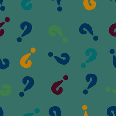 Back to school seamless question marks pattern for kids clothes print and accessories and notebooks and wrapping paper and fabrics. High quality illustration