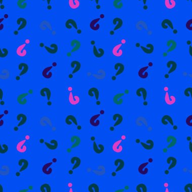 Back to school seamless question marks pattern for kids clothes print and accessories and notebooks and wrapping paper and fabrics. High quality illustration