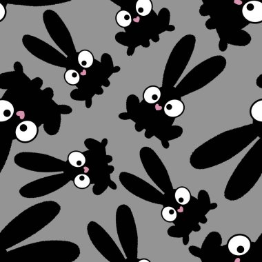Easter cartoon rabbit seamless pattern for kids accessories and school notebooks and clothes print and fabrics and textiles and packaging and wrapping paper 