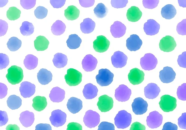 Watercolor Circle Polka Dots Background Wrapping Paper Fabrics Kids Notebooks — 스톡 사진