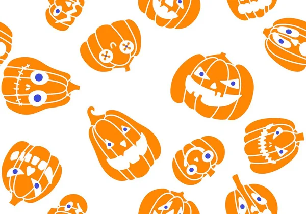 Halloween seamless pumpkins and witch hat and ghost pattern for fabrics and wrapping paper and clothes print and notebooks and accessories and party. High quality illustration