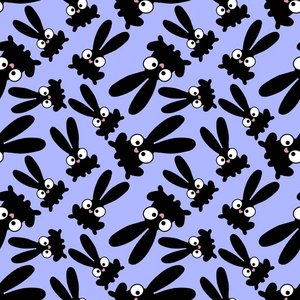 Easter cartoon rabbit seamless pattern for kids accessories and school notebooks and clothes print and fabrics and textiles and packaging and wrapping paper 