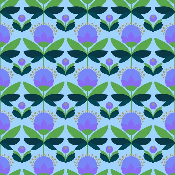 Simple Spring Floral Seamless Flower Pattern Wrapping Paper Clothes Print — Stockfoto