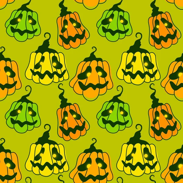 Halloween Seamless Pumpkins Witch Hat Ghost Pattern Fabrics Wrapping Paper — 스톡 사진