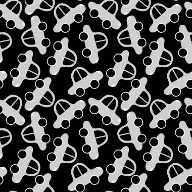Cartoon kids seamless cars toys pattern for child clothes print and wrapping paper and fabrics and accessories and notebooks. High quality illustration