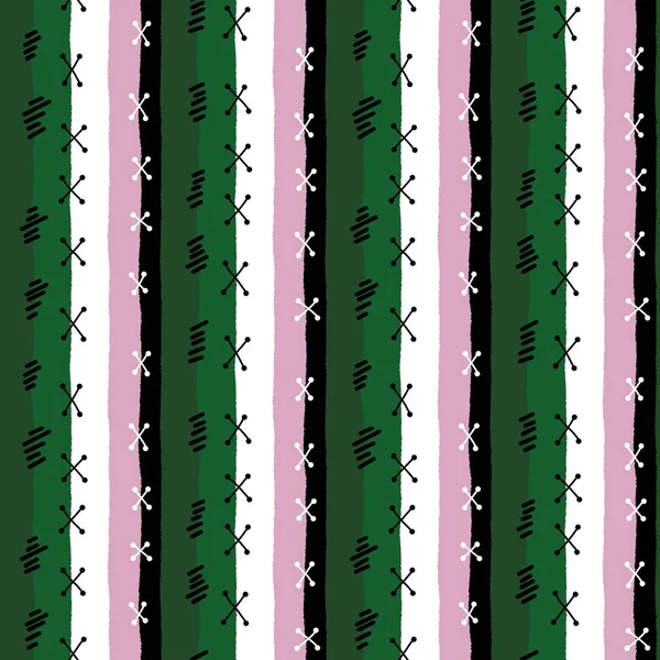 Sewing Patch Stitches Seamless Stripes Pattern Wrapping Paper Clothes Print — Foto de Stock