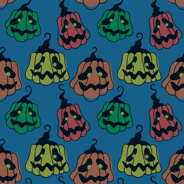 Halloween Seamless Pumpkins Witch Hat Ghost Pattern Fabrics Wrapping Paper — Fotografia de Stock