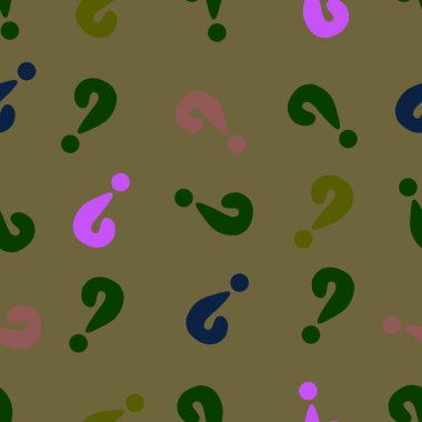 Back to school seamless question marks pattern for kids clothes print and accessories and notebooks and wrapping paper and fabrics. High quality illustration