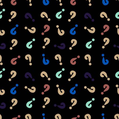 Back to school seamless question marks pattern for kids clothes print and accessories and notebooks and wrapping paper and fabrics. High quality illustration