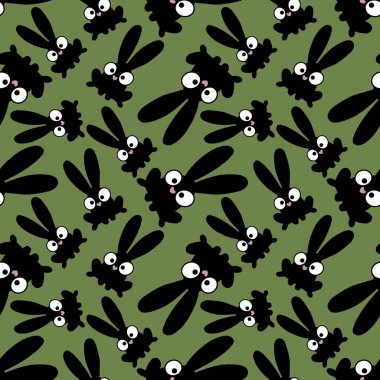 Easter cartoon rabbit seamless pattern for kids accessories and school notebooks and clothes print and fabrics and textiles and packaging and wrapping paper 