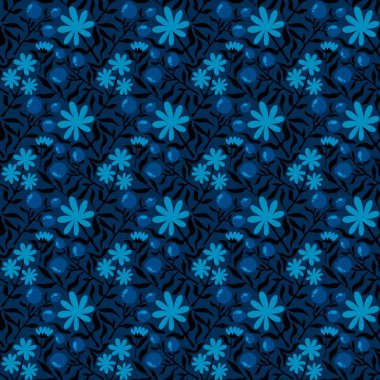 Floral spring summer seamless flower and berries pattern for wrapping paper and accessories and kids clothes print and study notebooks and fabrics and textiles and linens. High quality illustration