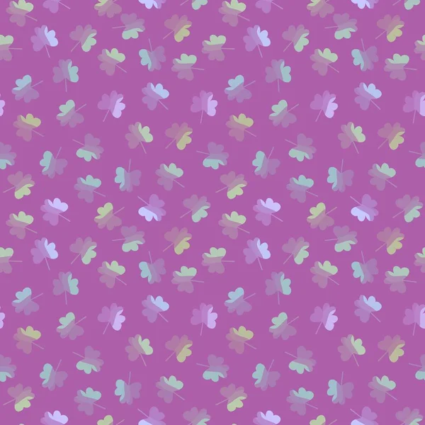 Цветочные Листья Трилистника Бесшовный Святой Патрик День Узор Печати Одежды — стоковое фото