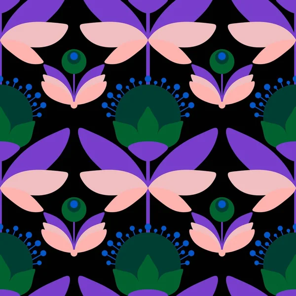 Простой Весенний Цветочный Бесшовный Цветочный Узор Упаковки Бумаги Одежды Печати — стоковое фото