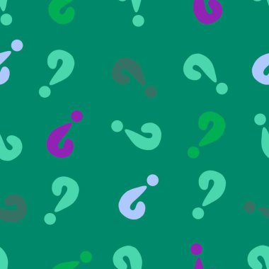 Back to school seamless question marks pattern for kids clothes print and accessories and notebooks and wrapping paper and fabrics. High quality illustration