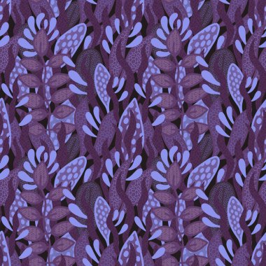 Abstract floral seamless leaves coral pattern for wrapping paper and accessories and fabrics and clothes print and kids notebooks and linens. High quality illustration