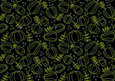 Halloween seamless pumpkins and witch hat and ghost pattern for fabrics and wrapping paper and clothes print and notebooks and accessories and party. High quality illustration