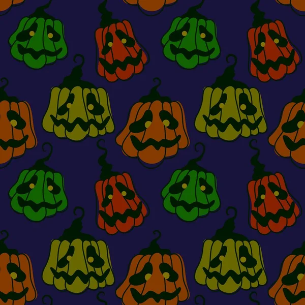 Halloween Seamless Pumpkins Witch Hat Ghost Pattern Fabrics Wrapping Paper —  Fotos de Stock