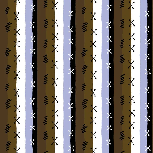 Sewing Patch Stitches Seamless Stripes Pattern Wrapping Paper Clothes Print — Foto Stock