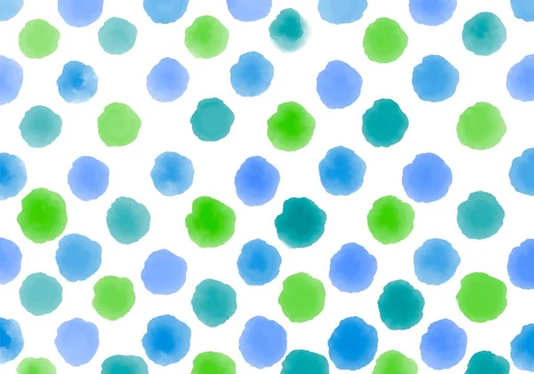 Watercolor Circle Polka Dots Background Wrapping Paper Fabrics Kids Notebooks — 스톡 사진