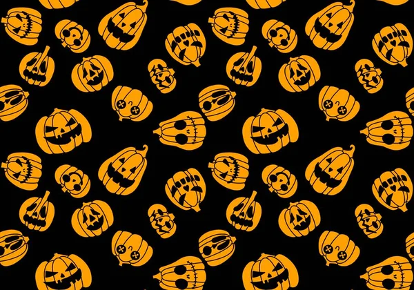 Halloween Varrat Nélküli Sütőtök Boszorkány Kalap Szellem Minta Szövetek Csomagolópapír — Stock Fotó