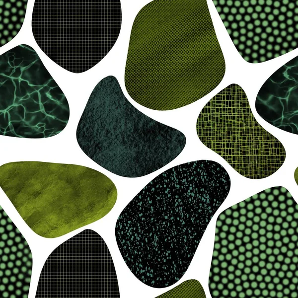 Sea Stone Seamless Abstract Polka Dots Pattern Fabrics Clothes Print — Stock Fotó
