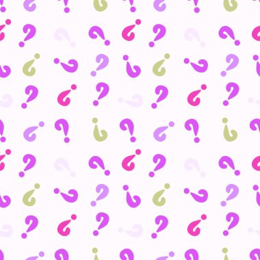 Back to school seamless question marks pattern for kids clothes print and accessories and notebooks and wrapping paper and fabrics. High quality illustration