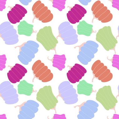 Cadılar Bayramı pürüzsüz balkabakları ve cadı şapkası kumaşlar için hayalet deseni ve ambalaj kağıdı ve kıyafet baskısı not defterleri ve aksesuarlar ve parti. Yüksek kaliteli illüstrasyon